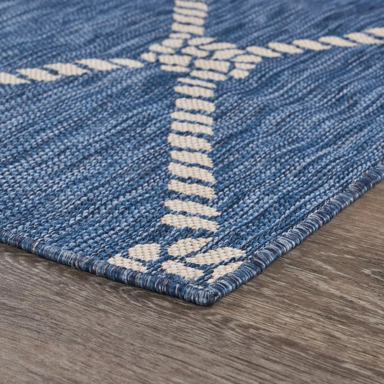 Navy Knot Indoor Outdoor Area Rug Photo 5