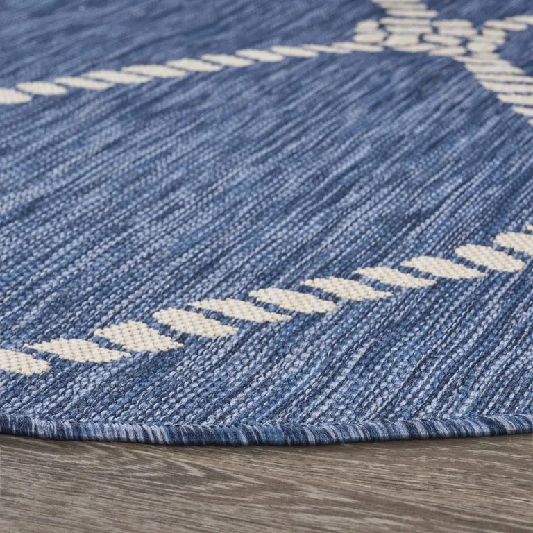 Navy Knot Indoor Outdoor Area Rug Photo 5