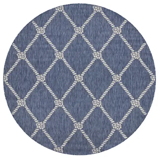 Navy Knot Indoor Outdoor Area Rug Photo 1