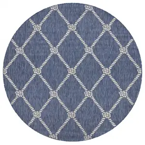 Photo of Navy Knot Indoor Outdoor Area Rug