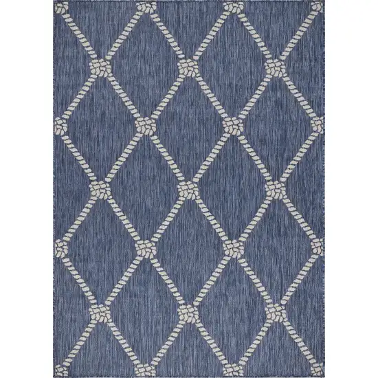 Navy Knot Indoor Outdoor Area Rug Photo 1