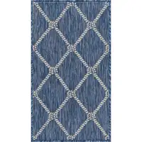 Photo of Navy Knot Indoor Outdoor Scatter Rug