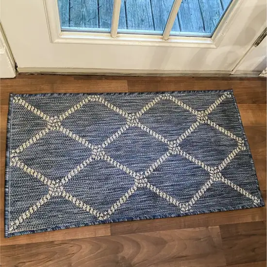 Navy Knot Indoor Outdoor Scatter Rug Photo 9