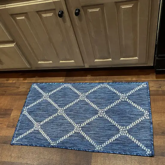 Navy Knot Indoor Outdoor Scatter Rug Photo 8