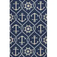 Photo of Navy Marine UV Treated Area Rug