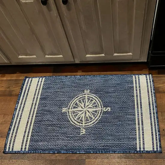 Navy Nautical Indoor Outdoor Scatter Rug Photo 6