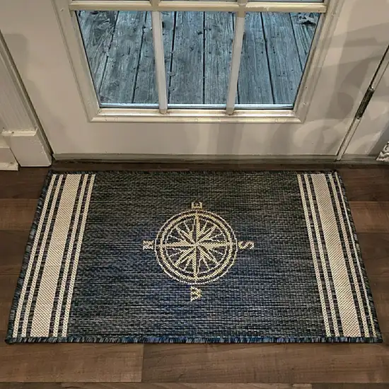 Navy Nautical Indoor Outdoor Scatter Rug Photo 7