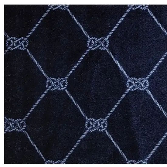 Navy Nautical Knots Washable Floor Mat Photo 5