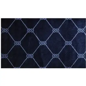 Photo of Navy Nautical Knots Washable Floor Mat