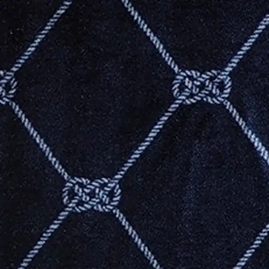 2' x 6' Navy Nautical Knots Washable Runner Rug Photo 5