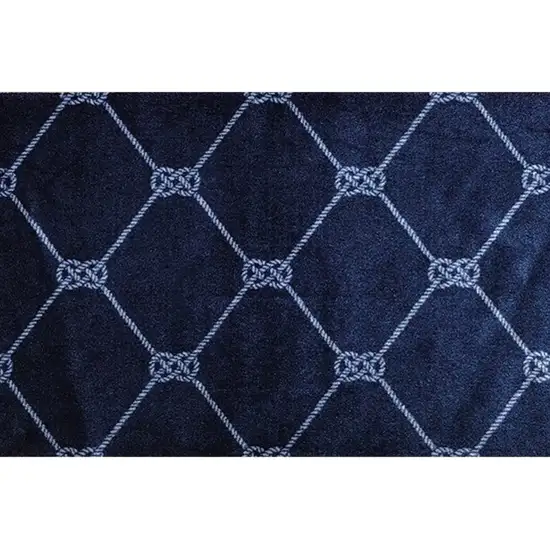 Navy Nautical Knots Washable Runner Rug Photo 2