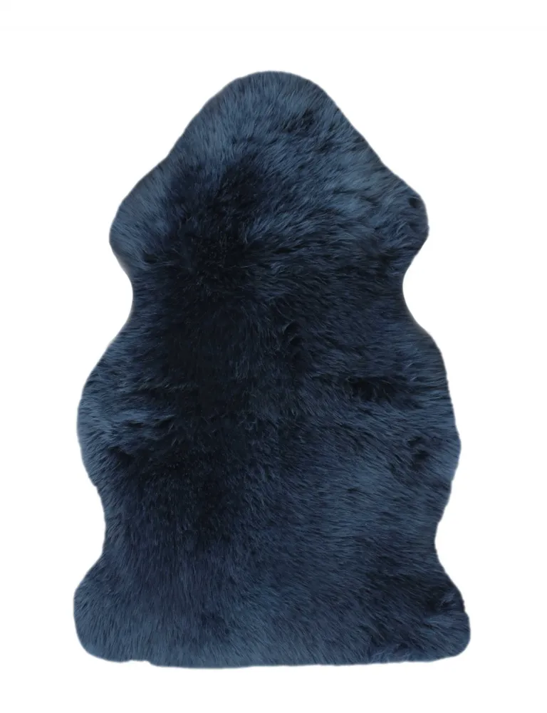 Navy New Zealand Natural Sheepskin Rug Photo 1