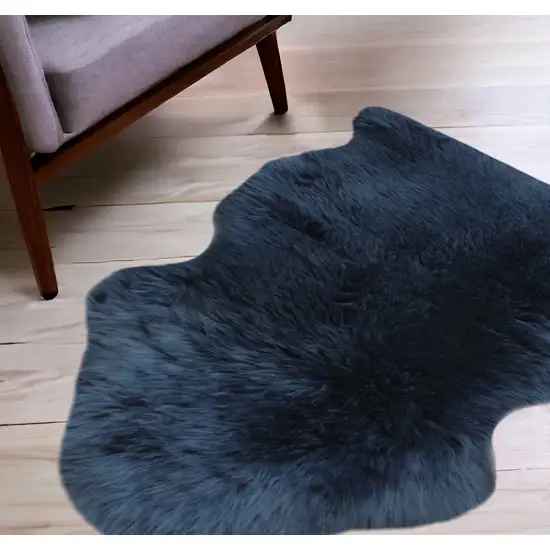 Navy New Zealand Natural Sheepskin Rug Photo 1