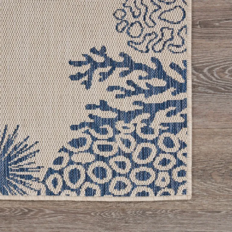 Navy Reef Border Indoor Outdoor Scatter Rug Photo 4