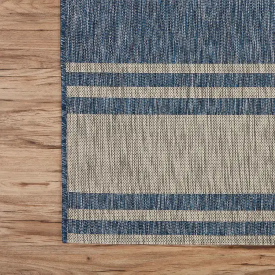 Blue And Gray Indoor Outdoor Area Rug Photo 4