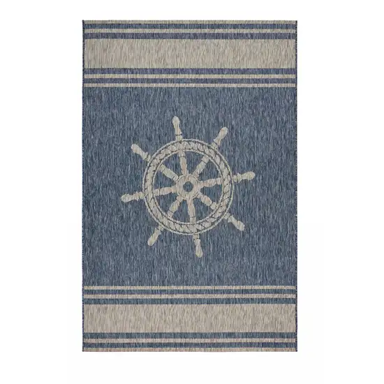 Navy Ship Helm Indoor Outdoor Area Rug Photo 3