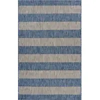 Photo of Navy Stripes Indoor Outdoor Area Rug