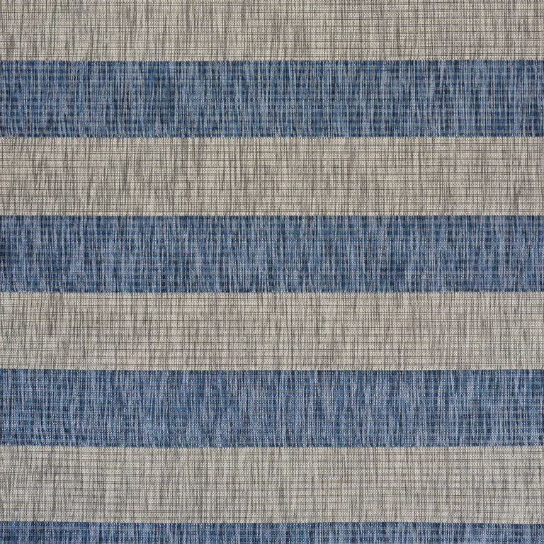 Navy Stripes Indoor Outdoor Area Rug Photo 2