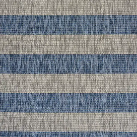 Navy Stripes Indoor Outdoor Area Rug Photo 2