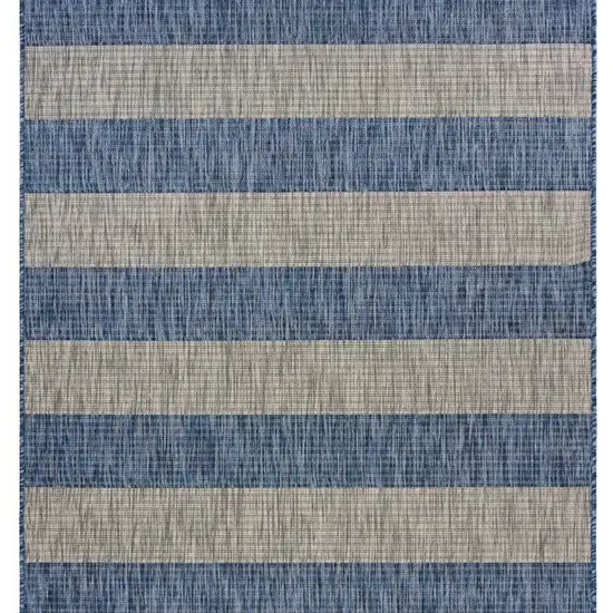 Navy Stripes Indoor Outdoor Scatter Rug Photo 10