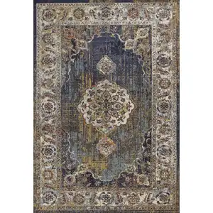 Photo of Navy Traditional Bordered Area Rug