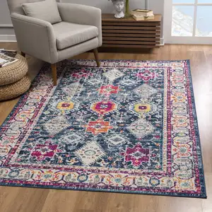 Photo of Navy Traditional Decorative Area Rug