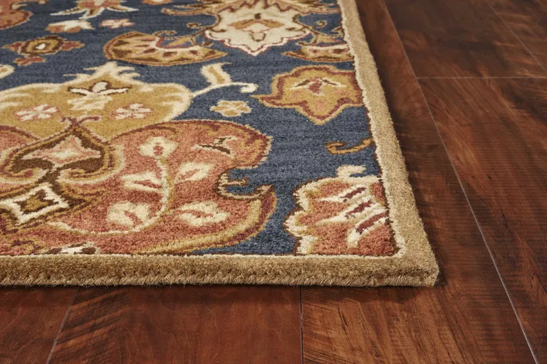 Navy Wool Rug Photo 4