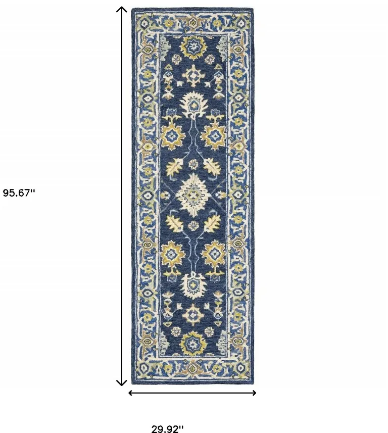 Navy and Blue Bohemian Area  Rug Photo 5