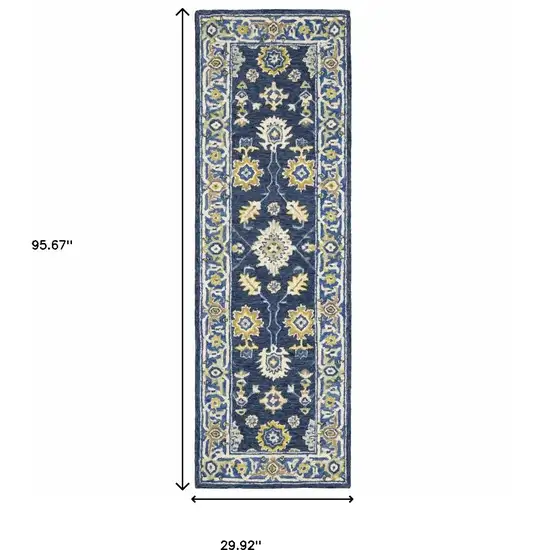 Navy and Blue Bohemian Area  Rug Photo 6