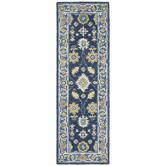 Navy and Blue Bohemian Area  Rug Photo 1