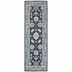 Photo of Navy and Blue Bohemian Area  Rug