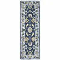 Photo of Navy and Blue Bohemian Area  Rug