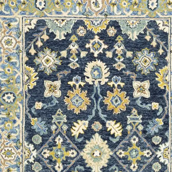 Navy and Blue Bohemian Area Rug Photo 4