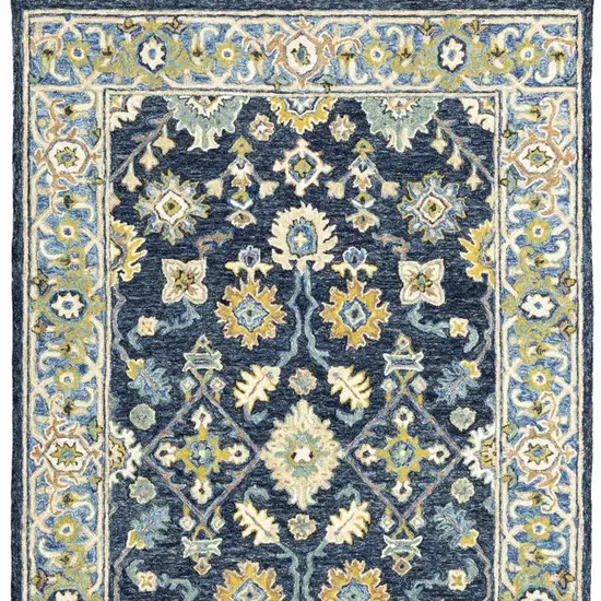 Navy and Blue Bohemian Area Rug Photo 5