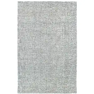 Photo of Navy and Ivory Grids Area Rug