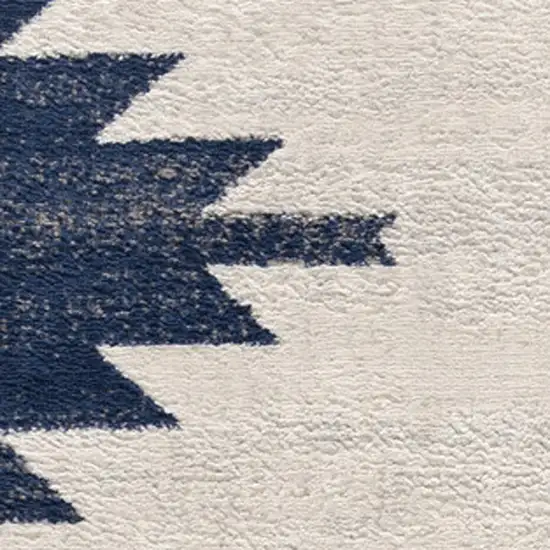 Blue and Ivory Southwestern Area Rug Photo 6