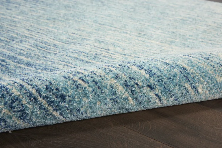 Navy and Light Blue Abstract Area Rug Photo 3