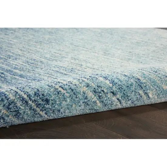 Navy and Light Blue Abstract Area Rug Photo 3