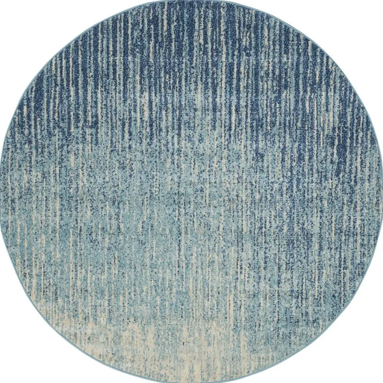 Navy and Light Blue Abstract Area Rug Photo 1