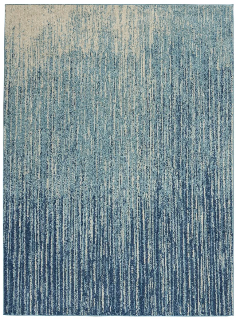 Navy and Light Blue Abstract Area Rug Photo 1