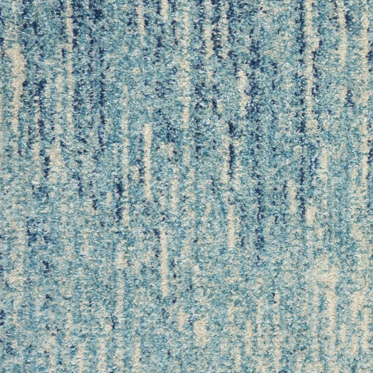 Navy and Light Blue Abstract Area Rug Photo 4