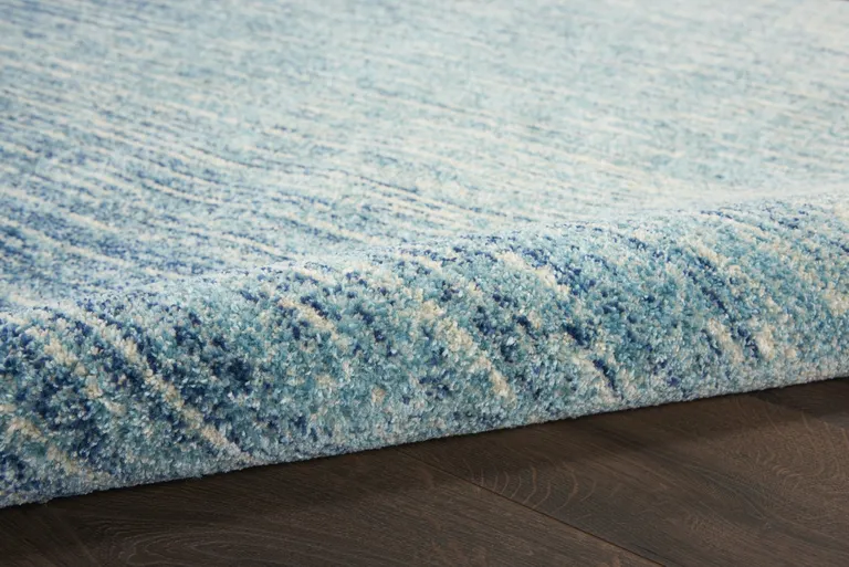 Navy and Light Blue Abstract Area Rug Photo 3