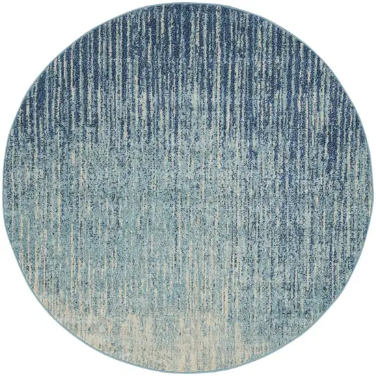 Navy and Light Blue Abstract Area Rug Photo 1