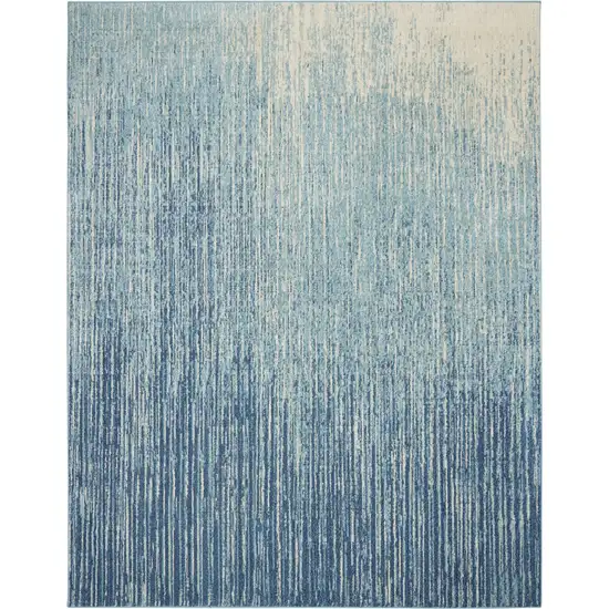 Navy and Light Blue Abstract Area Rug Photo 1