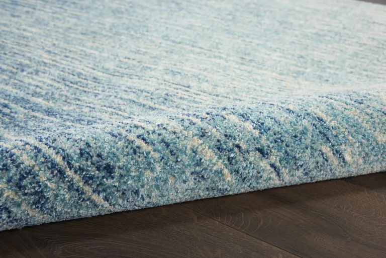 Navy and Light Blue Abstract Area Rug Photo 3