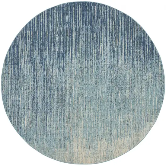 Navy and Light Blue Abstract Area Rug Photo 9