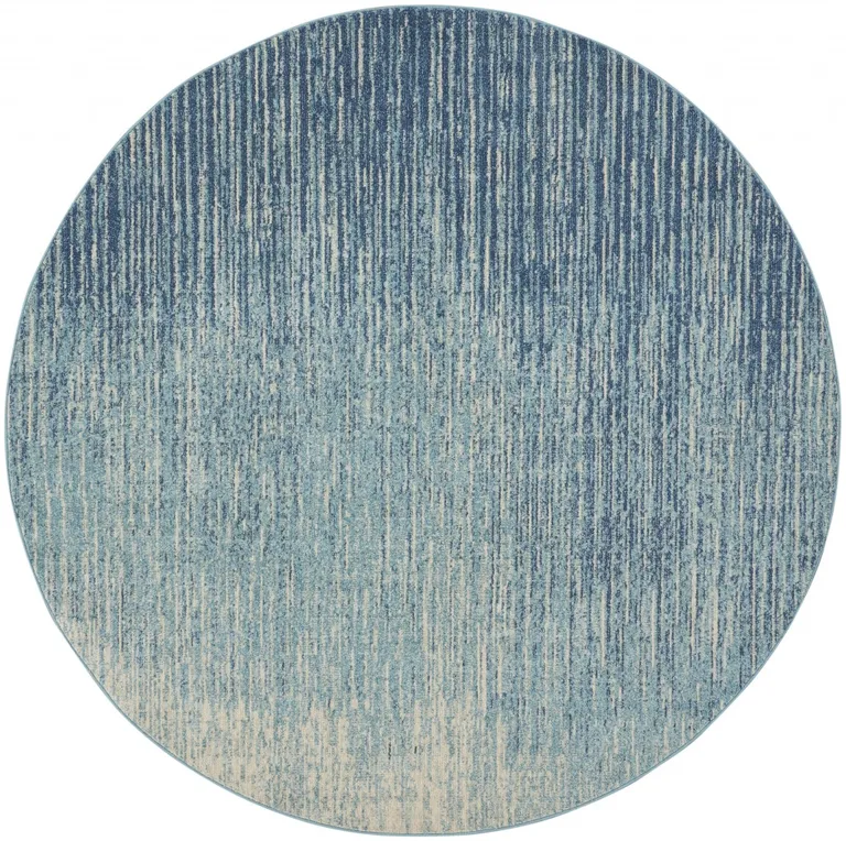 Navy and Light Blue Abstract Area Rug Photo 1