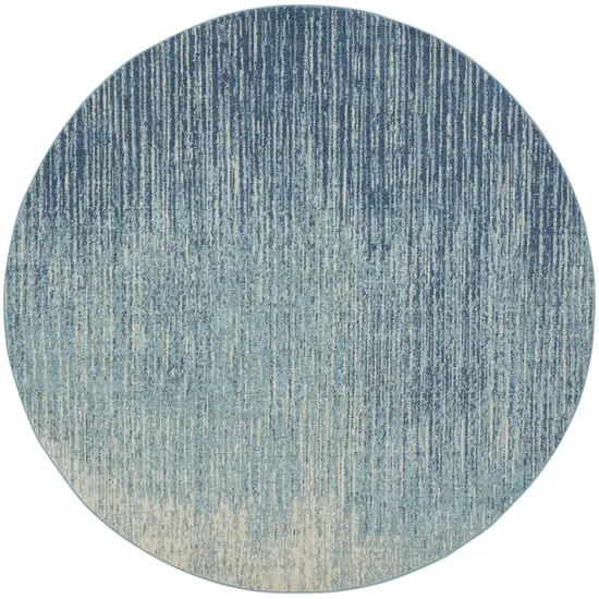 Navy and Light Blue Abstract Area Rug Photo 1