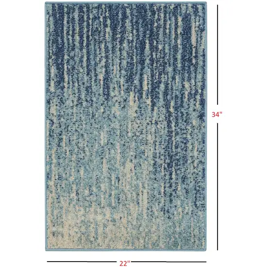 Navy and Light Blue Abstract Scatter Rug Photo 5