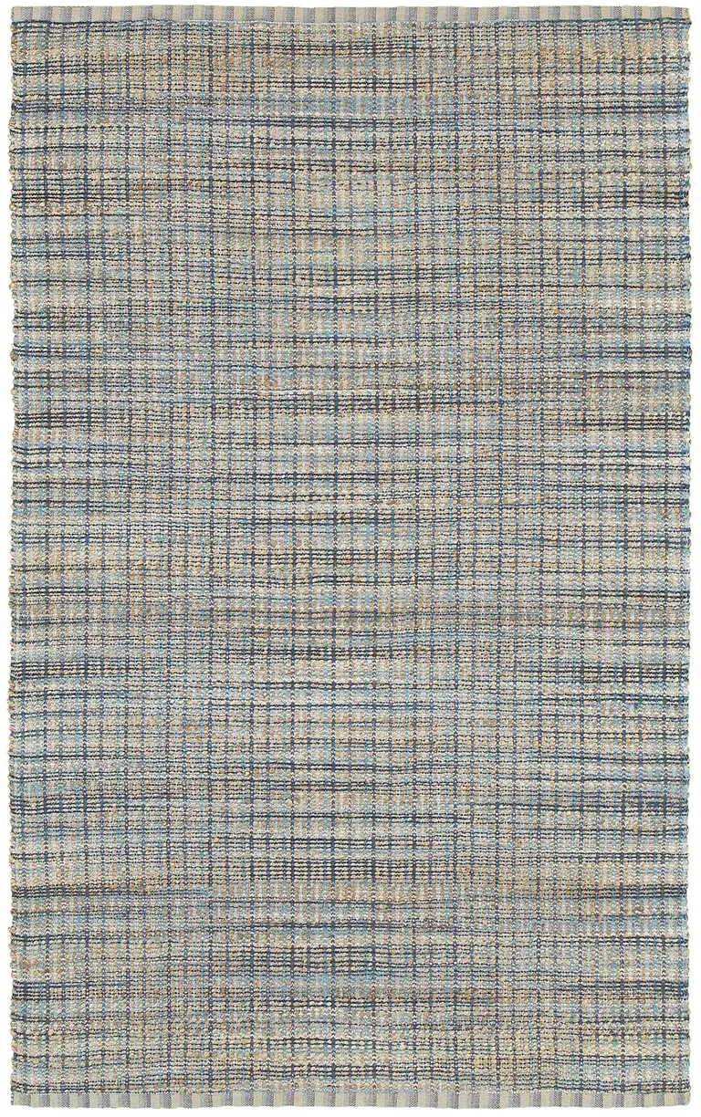 Navy and Natural Interwoven Area Rug Photo 1